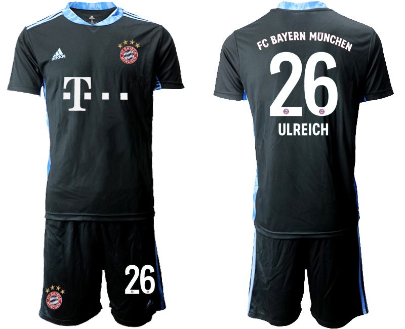 Men 2020-2021 club Bayern Munich black goalkeeper #26 Soccer Jerseys->bayern munich jersey->Soccer Club Jersey